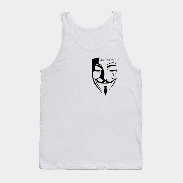 AnonymousV Tank Top by Terryjaselle